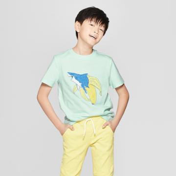 Boys' Shark Banana Short Sleeve Graphic T-shirt - Cat & Jack Green