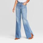 Women's High-rise Side Slit Wide Leg Jeans - Universal Thread Medium Wash
