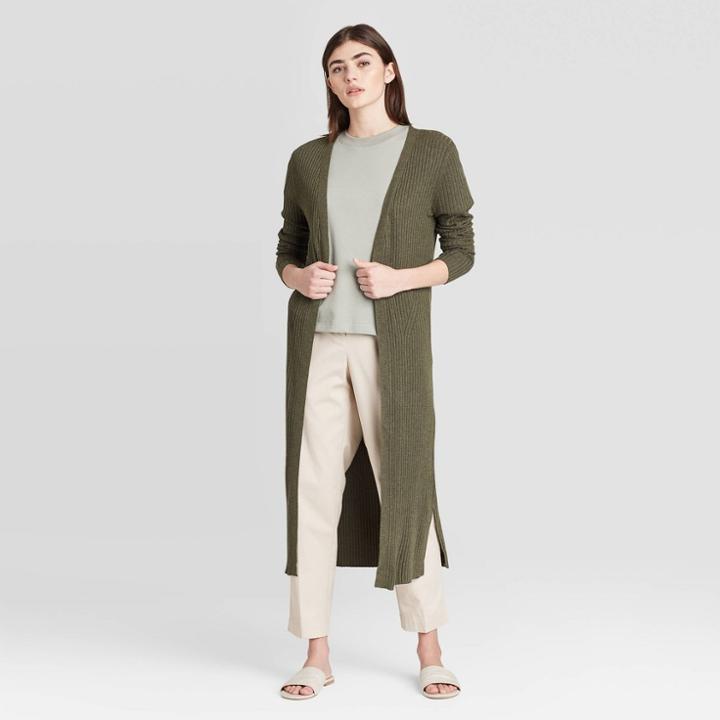 Women's Long Sleeve Cardigan - Prologue Green