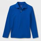 Plusboys' Long Sleeve Interlock Uniform Polo Shirt - Cat & Jack Navy