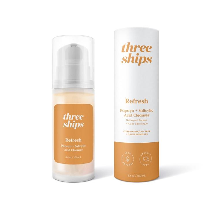 Three Ships Refresh Papaya And Salicylic Acid Cleanser