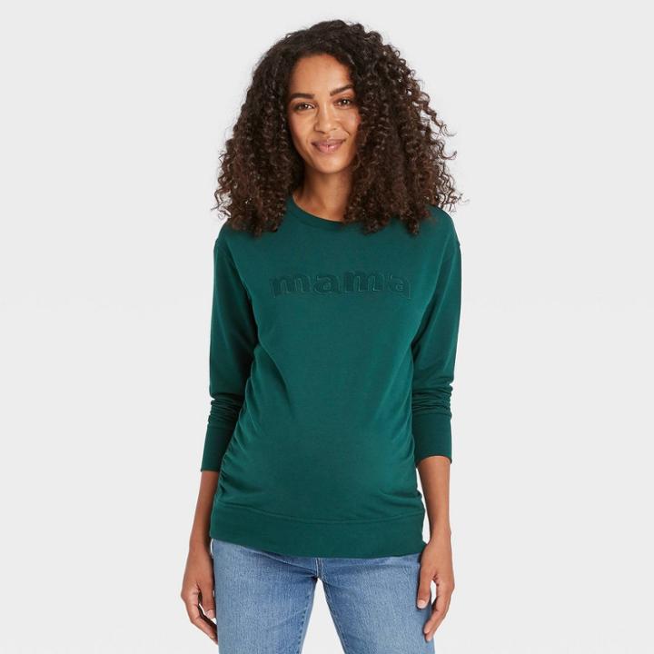 Match Back Maternity Sweatshirt - Isabel Maternity By Ingrid & Isabel Teal