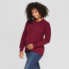 Maternity Crew Neck Chenille Sweater - Isabel Maternity By Ingrid & Isabel Dark Red