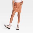 Girls' Corduroy Skirt - Art Class Rust Orange Floral