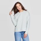 Women's Long Sleeve Fleece Hoodie Sweatshirt - Universal Thread Teal M, Size: