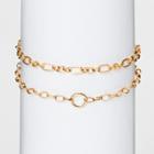 Sugarfix By Baublebar Layered Chainlink Necklace - Gold, Girl's