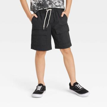 Boys' Ripstop Pull-on 'at The Knee' Cargo Shorts - Cat & Jack Black