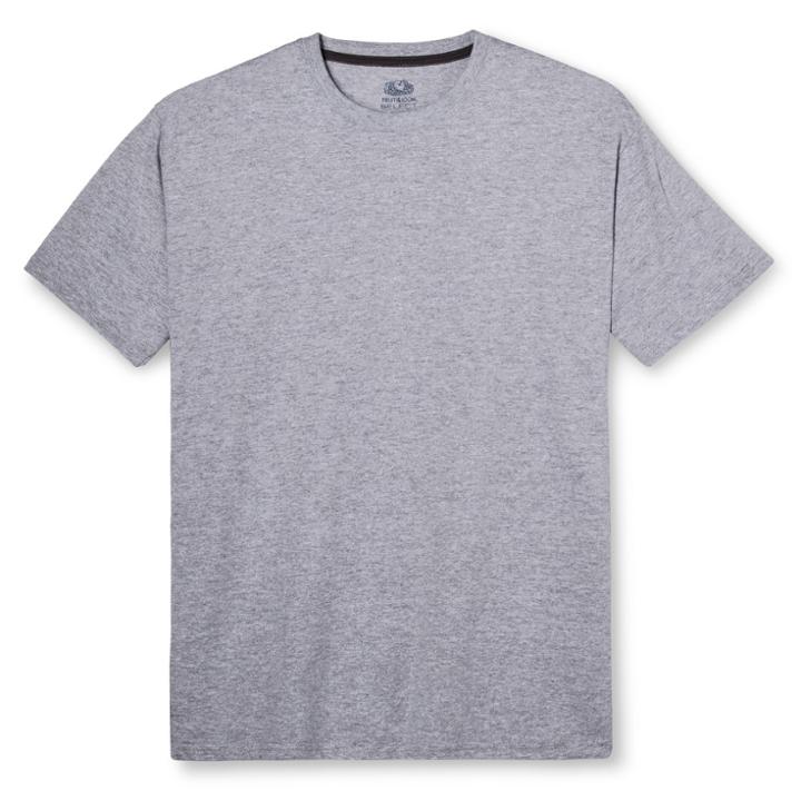 Fruit Of The Loom Select Men's Short Sleeve T-shirt - Athletic Heather, Size: Medium, Heather Gray