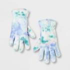 Girls' Tie-dye Fleece Gloves - Cat & Jack Green