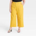 Women's Plus Size High-rise Wide Leg Pants - Who What Wear Yellow