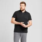 Men's Big & Tall Standard Fit Short Sleeve Solid Jersey Polo Shirt - Goodfellow & Co Black