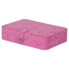 Mele & Co. Maria Women's Plush Fabric Jewelry Box With Twenty-four Sections - Pink,