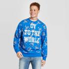 Mad Engine Men's 'oy To The World' Ugly Holiday Sweatshirt - Royal Blue