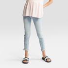 Girls' Pearl Stud Denim Jeans - Art Class Light Denim Blue