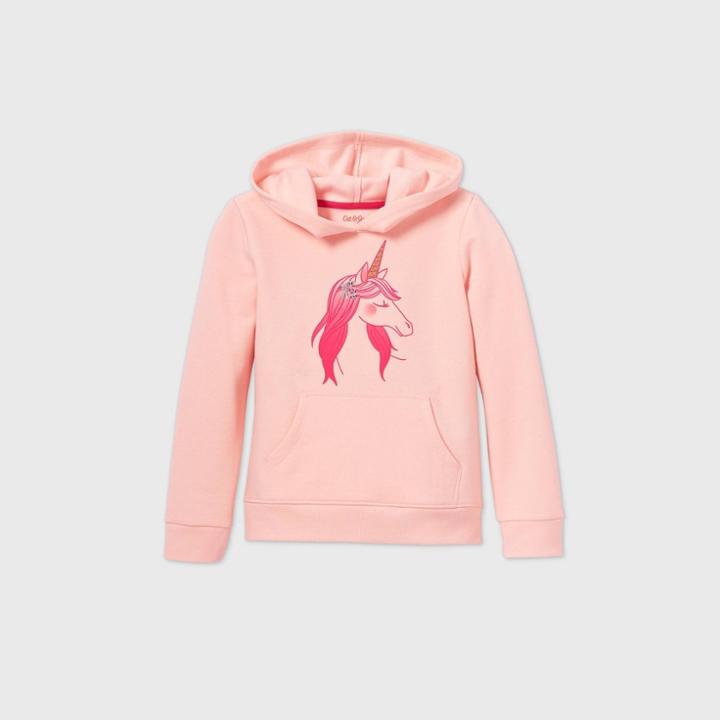 Girls' 'glam Unicorn' Printed Pullover Hoodie - Cat & Jack