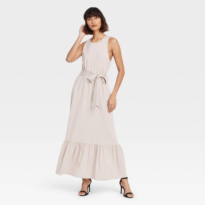 Women's Sleeveless Ruffle Hem Dress - A New Day