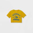 Warner Bros. Girls' Riverdale Short Sleeve Cropped Graphic T-shirt - Gold
