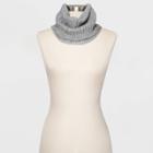 Women's Striped Knit Snood Scarf - Universal Thread Gray
