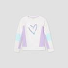 Girls' Iridescent Heart Pullover Sweater - Cat & Jack Cream
