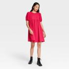 Women's Puff Short Sleeve Dress - Who What Wear Red