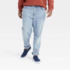 Men's Big & Tall Athletic Fit Relaxed Jeans - Goodfellow & Co Light Wash 44x30,