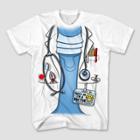 Mad Engine Men's Doctor Costume Big & Tall Graphic T-shirt - White