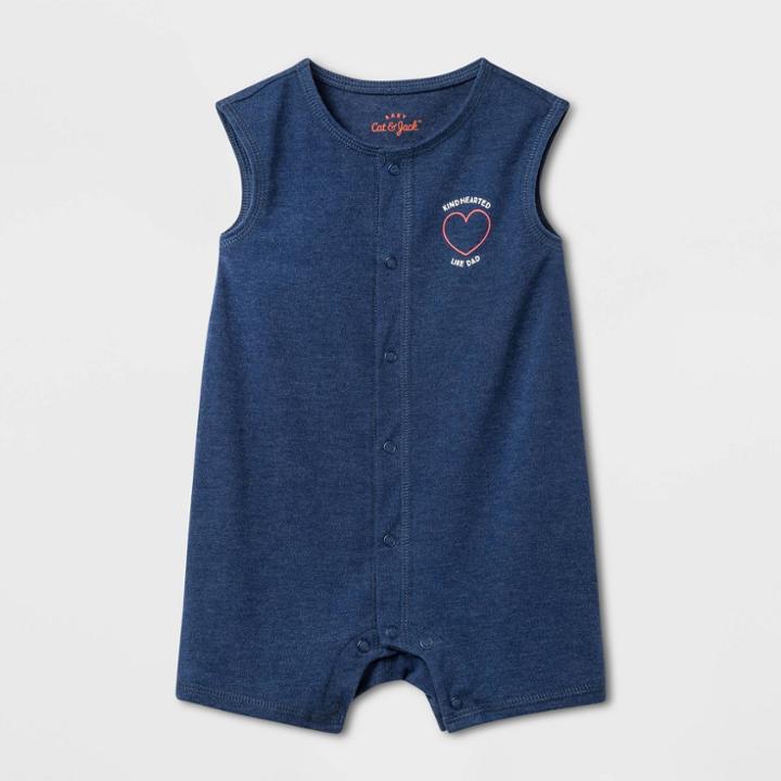 Baby Boys' Dad Romper - Cat & Jack Blue Newborn, Boy's