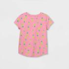 Girls' Printed Short Sleeve T-shirt - Cat & Jack Peony Pink