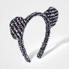 Toddler Girls' Animal Ears Headband With Knitted Fabric & Tinsel - Cat & Jack Black