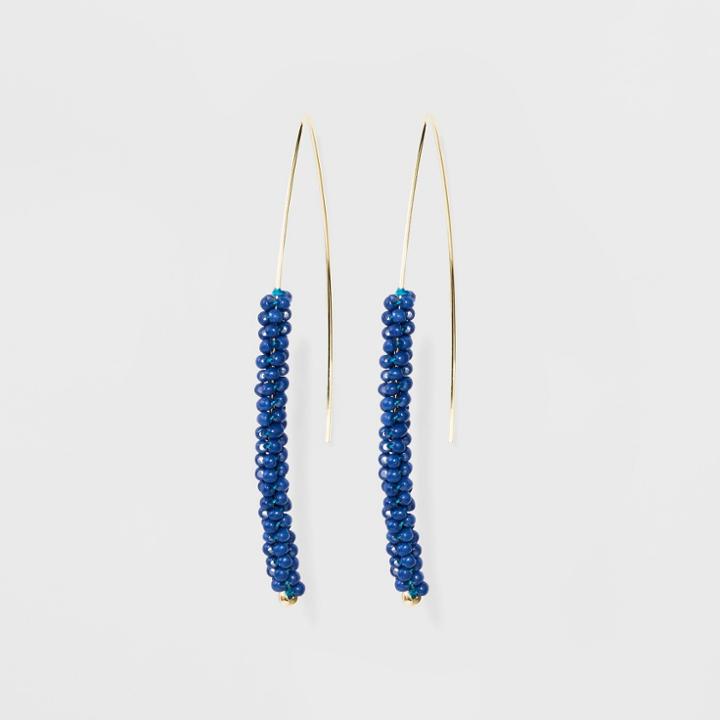 Sugarfix By Baublebar Delicately Beaded Drop Earrings - Bright Blue, Girl's