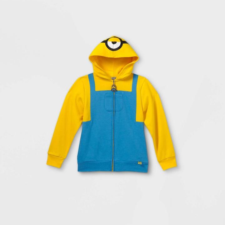 Boys' Universal Minions Costume Hoodie - Gold/blue