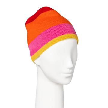 Women's Colorblock Hat - Isaac Mizrahi For Target Pink/orange, Girl's, Size: Small, Pink Orange
