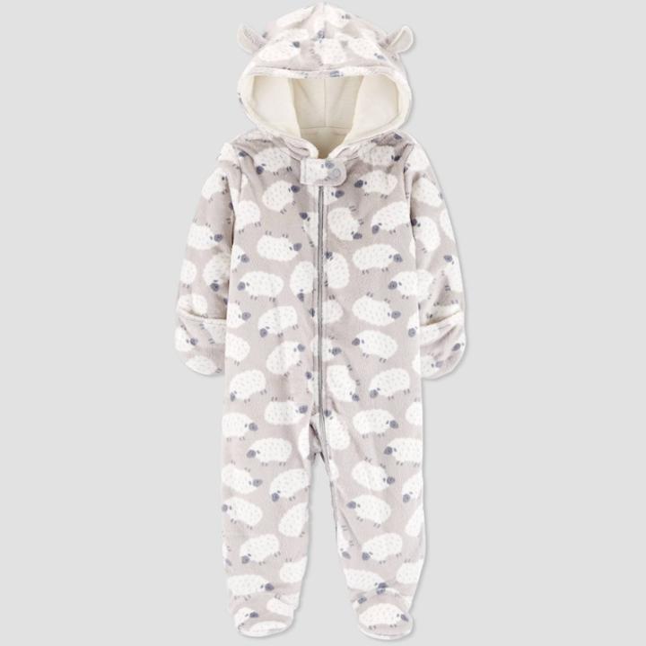 Babys' Pram Sheep Overcoat - Just One You Made By Carter's Gray Newborn, Kids Unisex