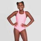 Girls' Gingham Picnic One Piece Swimsuit - Cat & Jack Pink