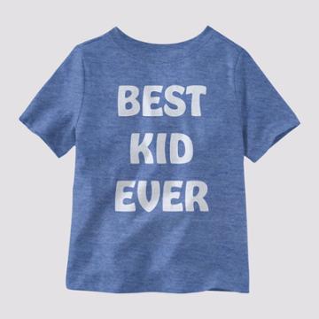 Toddler's 33 Revolutions 'best Kid Ever' Short Sleeve Graphic T-shirt - Heather Blue