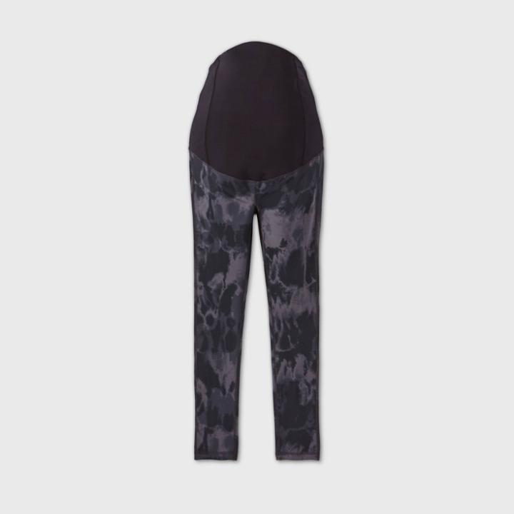 Maternity Tie-dye Cross Panel Active Leggings - Isabel Maternity By Ingrid & Isabel Black