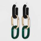 Sugarfix By Baublebar Multi-tone Link Drop Earrings - Green