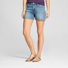 Women's High-rise Vintage Fray Jean Shorts - Crafted By Lee Medium Wash