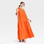 Women's One Shoulder Sleeveless Dress - Who What Wear Orange