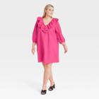 Women's Plus Size Balloon Long Sleeve Dress- Who What Wear Purple
