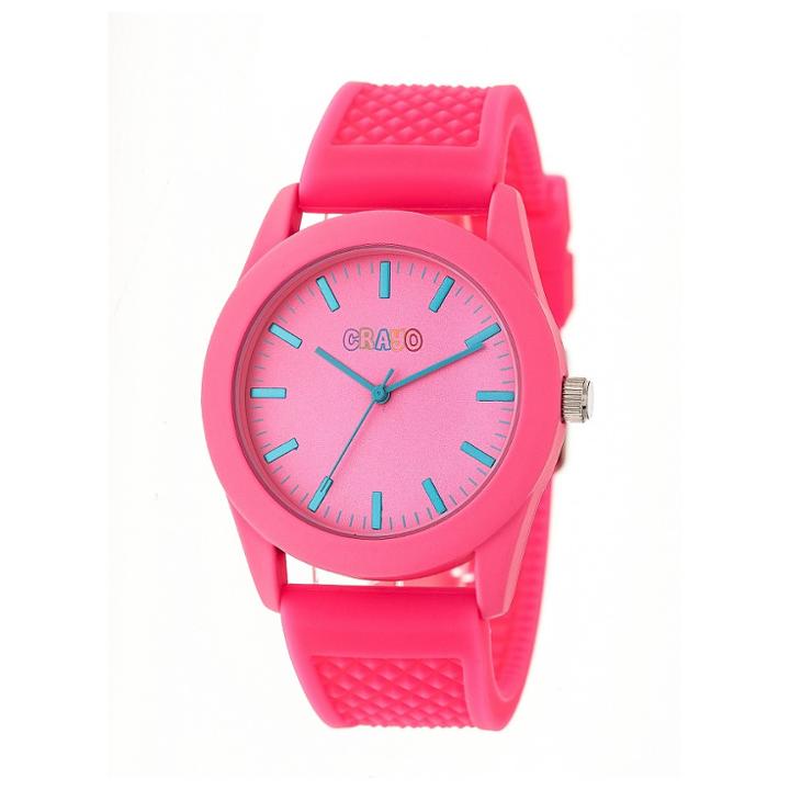 Women's Crayo Storm Quartz Strap Watch - Hot Pink, Neon Pink