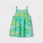 Girls' Tie-dye Woven Tank Top - Cat & Jack Blue