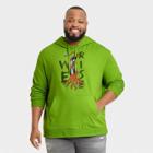 No Brand Black History Month Men's Plus Size We Rise Hooded Sweatshirt - Green