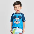 Toddler Boys' Mickey Mouse Rash Guard - Blue 4t, Toddler Boy's,