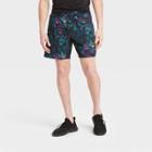 Men's Floral Print Hybrid Shorts - All In Motion Tropical Black