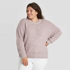 Women's Plus Size Crewneck Pullover Sweater - Universal Thread Lilac