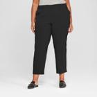 Women's Plus Size Soft Utility Pants - Ava & Viv Black