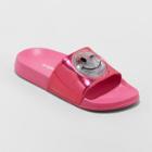 Girls' Aneta Glitter Emoji Slide Sandals - Cat & Jack Pink