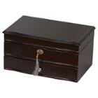 Mele & Co. Davina Women's Locking Wooden Jewelry Box-mahogany, Size: