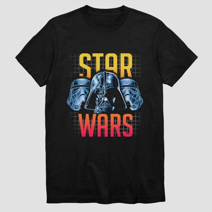 Boys' Star Wars Darth Vader Polygon Short Sleeve T-shirt - Black